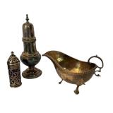 K - Vintage Silver Plated Tableware Collection with 12 Inch Crystal Decanter