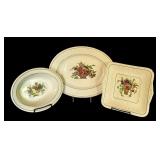 LR - Vintage Belmar Wedgwood Serving Set with Floral Basket Design