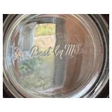 LR - Pair of Vintage Glass Advertising Tire Ashtrays by Firestone The Mark of Quality