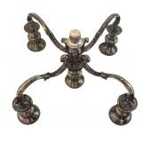 MB - Vintage Fisher Sterling Silver Weighted 5-Arm Candelabra Victoria Pattern