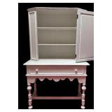 MB - Vintage White Painted Wooden Cabinet