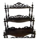 MB - Antique Victorian Wooden Curio Shelf
