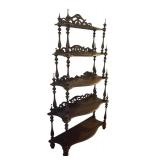 MB - Antique Victorian Wooden Curio Shelf