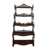 MB - Antique Victorian Wooden Curio Shelf