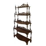 MB - Antique Victorian Wooden Curio Shelf