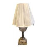 MB - Vintage Table Lamp with Etched Glass and Marble Base