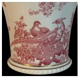 MB - Pair of Vintage Royal Crown Derby Porcelain Vases with Bird Motif
