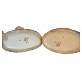 MB - Pair of Vintage Old Staffordshire Ware England Figurines with Cows