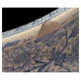 MB - Vintage AF & Co Cashmere Staffordshire Blue and White Chamberpot with Lid