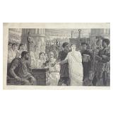 MB - Framed Vintage Print "Diana or Christ" by Edwin Long