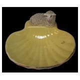 MB - Set of 4 Decorative Vintage Porcelain Dishes with Floral and Lamb Designs