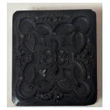 MB - Set of 2 Vintage Photo Case Boxes with Antique Tintype Portraits