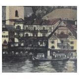 MB - Hans Figura Aquatint Etching Print St. Wolfgang Austria