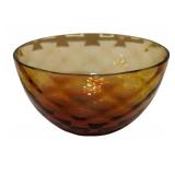 MB - Vintage Blown Glass Pitcher and Two Bowls Amberina Dot Pattern