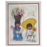 MB - Framed Ted DeGrazia Print "Los Ninos" Print