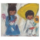 MB - Framed Ted DeGrazia Print "Los Ninos" Print