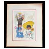 MB - Framed Ted DeGrazia Print "Los Ninos" Print