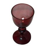 MB - Set of 3 Vintage Red Glass Goblets and Mug