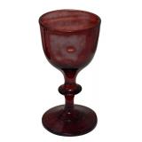 MB - Set of 3 Vintage Red Glass Goblets and Mug