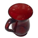 MB - Set of 3 Vintage Red Glass Goblets and Mug