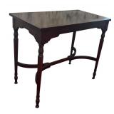 MB - Vintage Wood Accent Table with Turned Legs