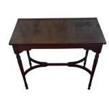 MB - Vintage Wood Accent Table with Turned Legs