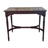 MB - Vintage Wood Accent Table with Turned Legs