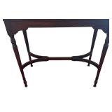 MB - Vintage Wood Accent Table with Turned Legs