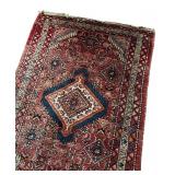 MB - Vintage Persian Rug with Geometric Medallion Design