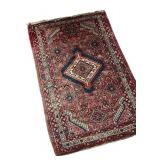 MB - Vintage Persian Rug with Geometric Medallion Design