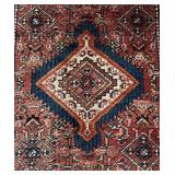 MB - Vintage Persian Rug with Geometric Medallion Design