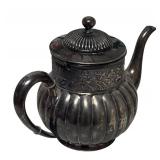 MB - Vintage Wilcox Quadruple Plate Silver Plated Teapot with Monogram AMC