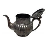 MB - Vintage Wilcox Quadruple Plate Silver Plated Teapot with Monogram AMC