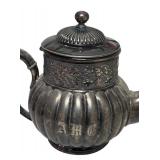 MB - Vintage Wilcox Quadruple Plate Silver Plated Teapot with Monogram AMC