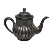MB - Vintage Wilcox Quadruple Plate Silver Plated Teapot with Monogram AMC