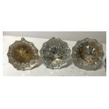 MB - Set of 5 Vintage Glass Door Knobs with Brass Hardware