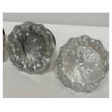 MB - Set of 5 Vintage Glass Door Knobs with Brass Hardware