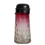 MB - Antique Amberina Glass Cruet, Shaker, and Pitcher