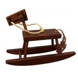 MB - Vintage Wooden Rocking Horse