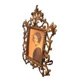 MB - Ornate Vintage Portrait Print in Decorative Metal Frame