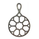 MB - Collection of 5 Vintage Cast Iron Trivets with Various Designs