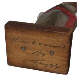 MB - Vintage Hand Carved Wooden Figurine