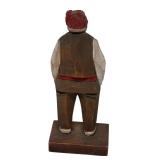 MB - Vintage Hand Carved Wooden Figurine