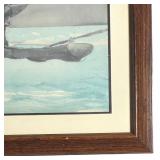 MB - Framed Boat Print Signed and Dated 1903