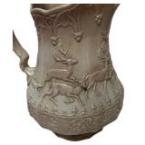 MB - Set of 2 Vintage Ceramic Pitchers including S Hughes Stag Relief