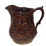 MB - Set of 2 Vintage Ceramic Pitchers including S Hughes Stag Relief