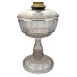 MB - Vintage Glass Pedestal Table Lamp