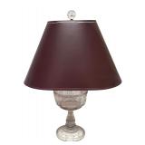 MB - Vintage Glass Pedestal Table Lamp