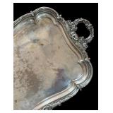 MB - Set of 2 Large Ornate Silver Plated Serving Platters