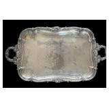 MB - Set of 2 Large Ornate Silver Plated Serving Platters